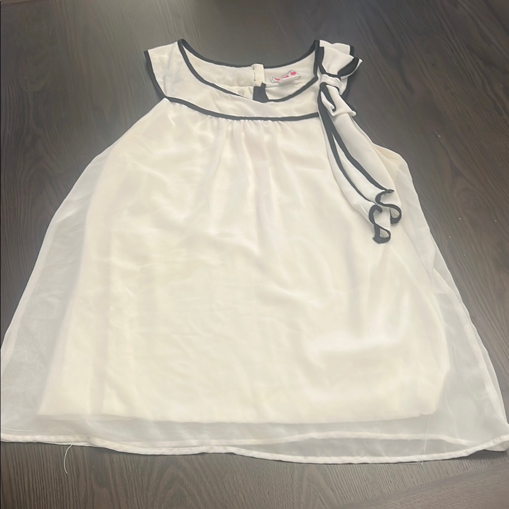 Three Hearts Cream Embellished Asymmetrical Babydoll Top